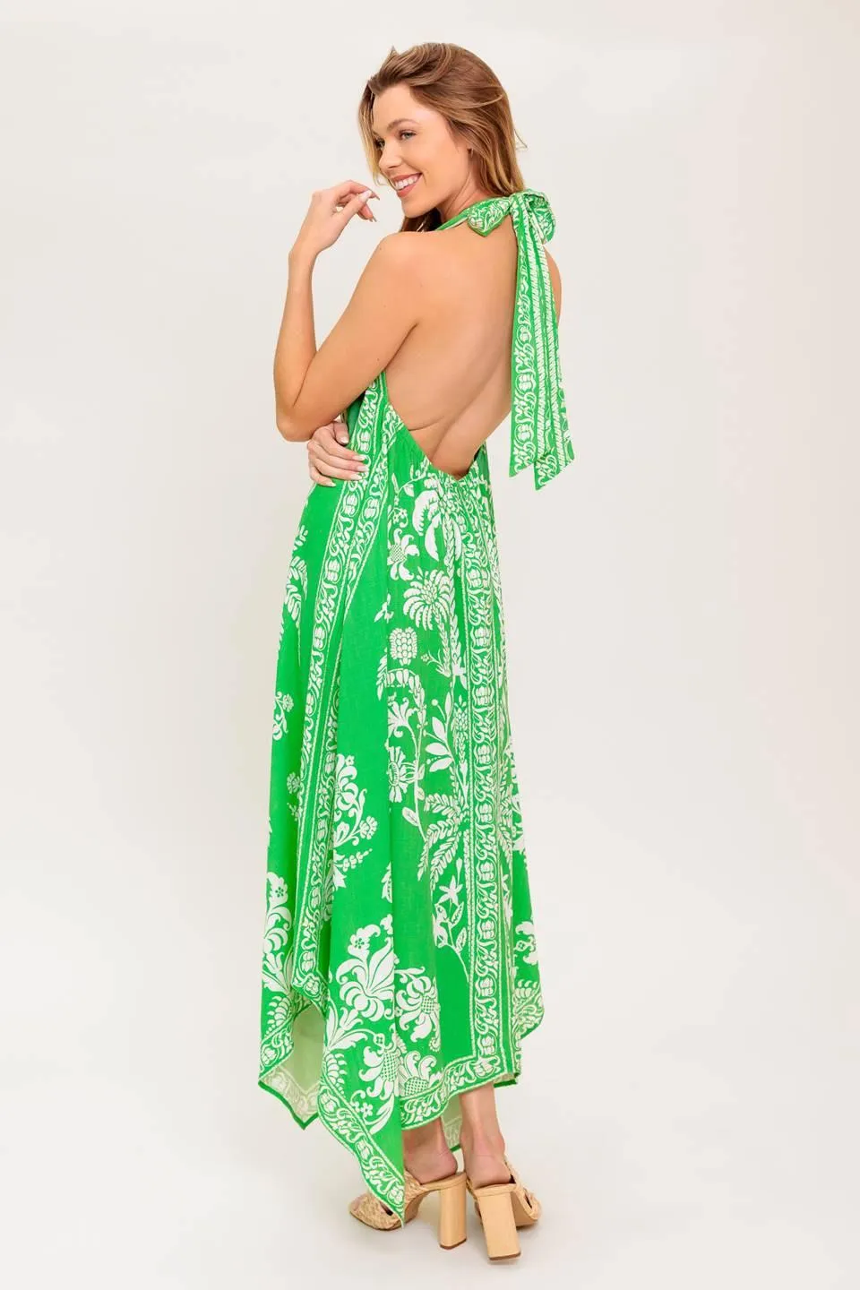 Hold Onto Hope Green Woven Midi Dress sold by Zulily product image thumbnail 3