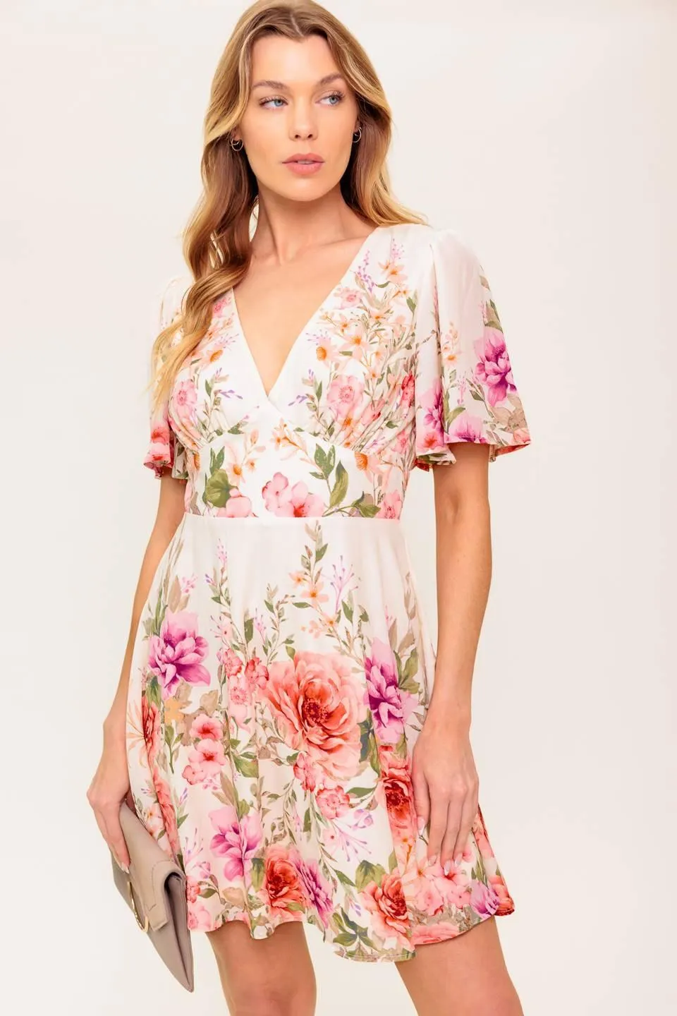 The World Awaits Light Pink Woven Mini Dress sold by Zulily product image thumbnail 5