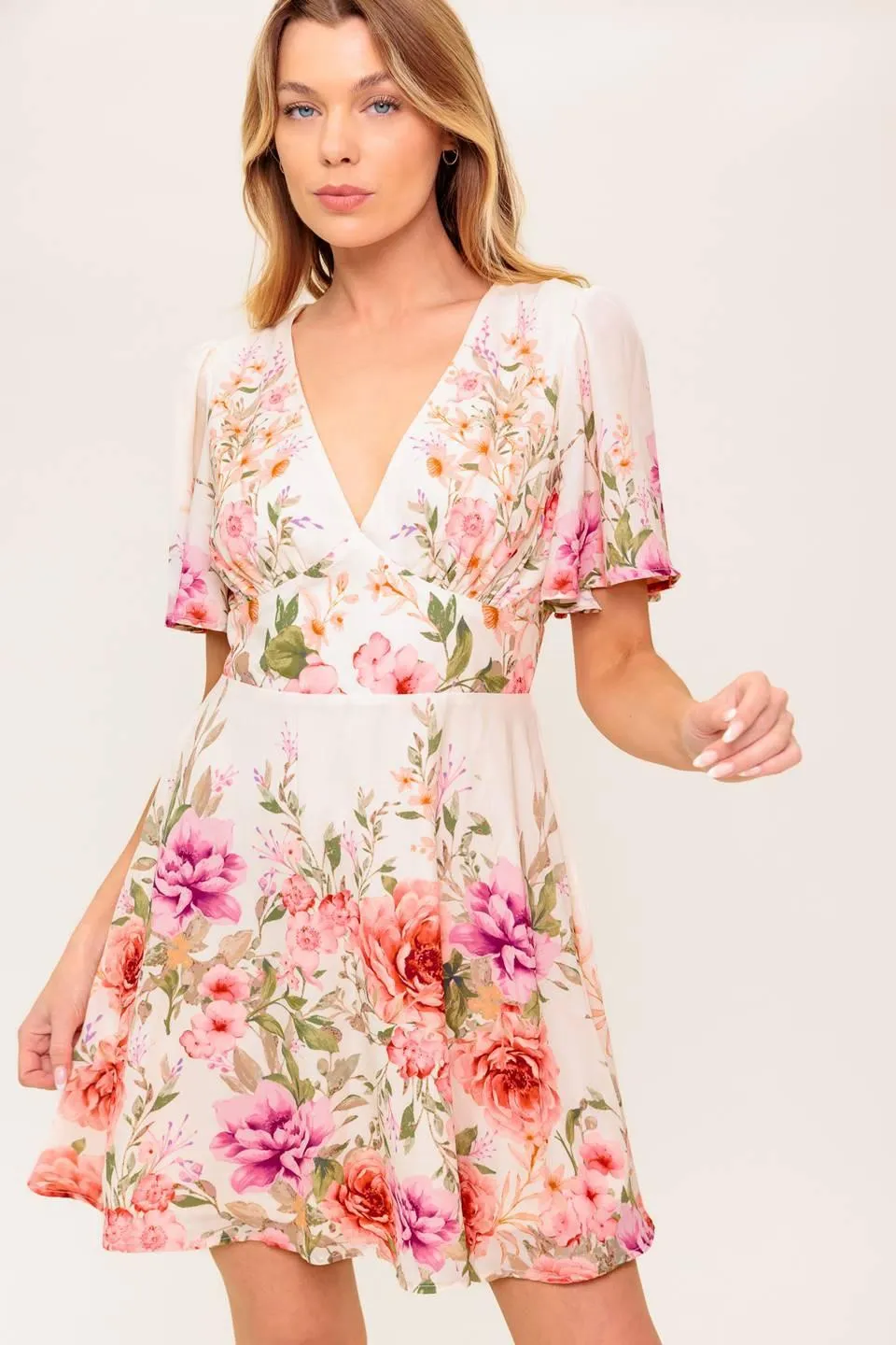 The World Awaits Light Pink Woven Mini Dress sold by Zulily product image thumbnail 3