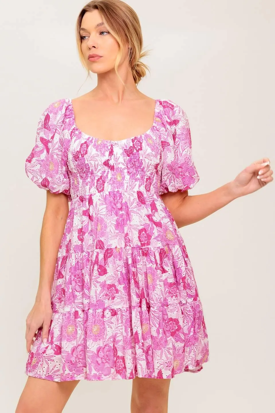 Meadow Rhythm Woven Eyelet Mini Dress sold by Zulily