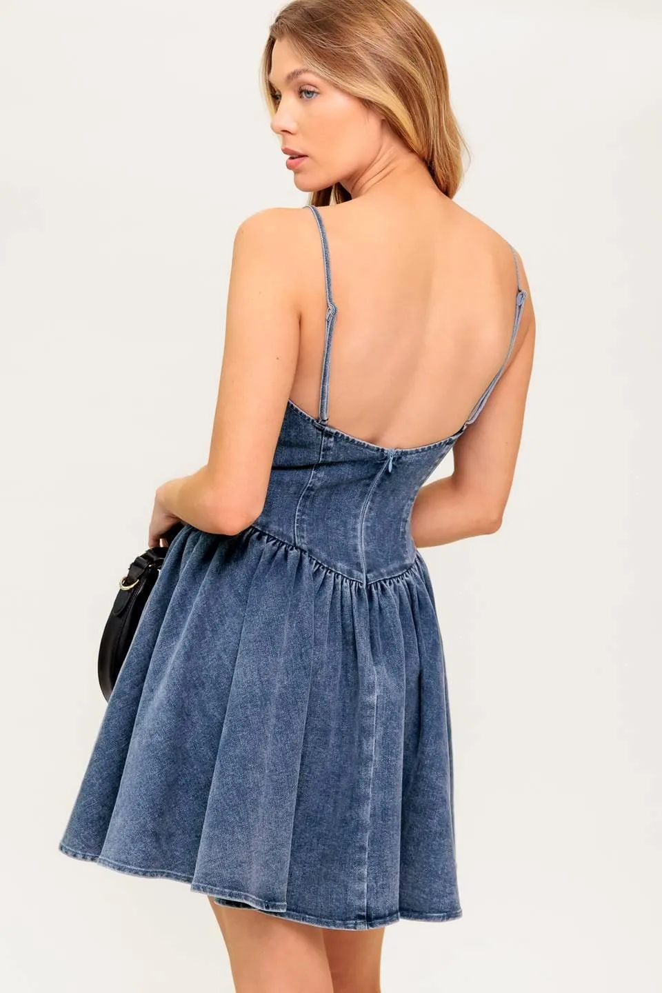 Forever Free Denim Mini Dress sold by Zulily product image thumbnail 4