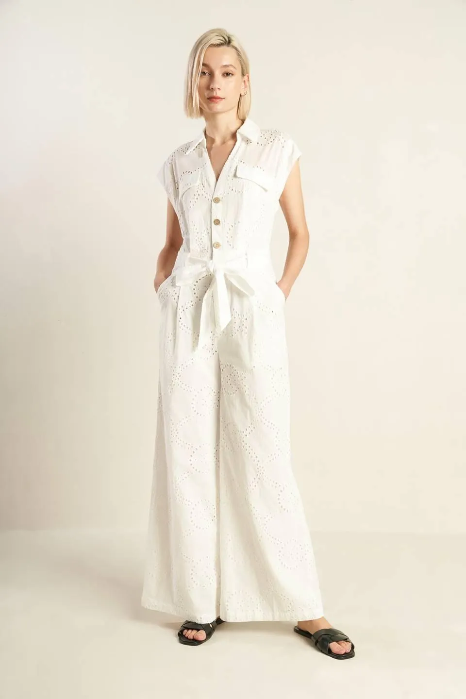 Know Better Woven Eyelet Jumpsuit sold by Zulily product image thumbnail 5