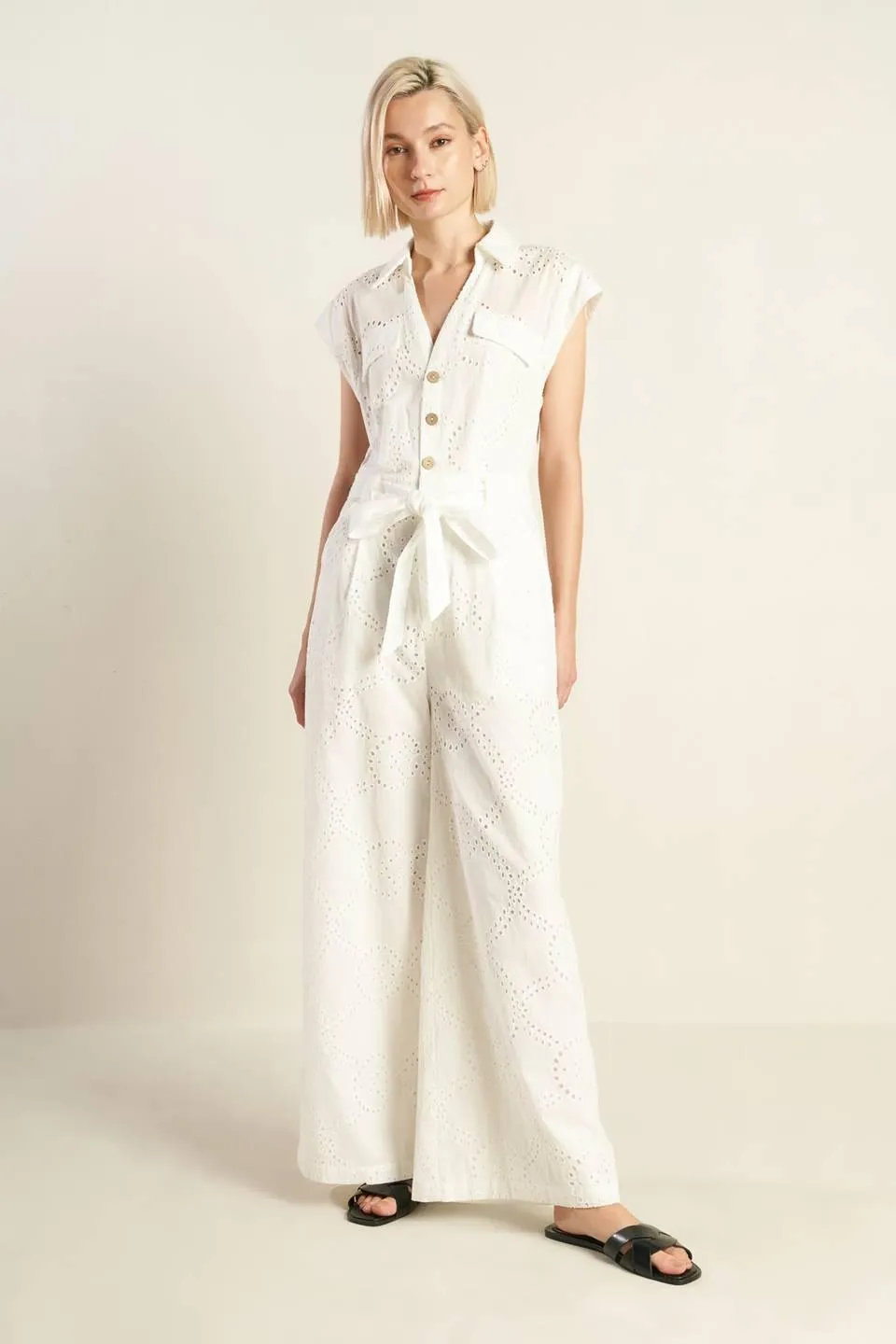 Know Better Woven Eyelet Jumpsuit sold by Zulily product image thumbnail 3
