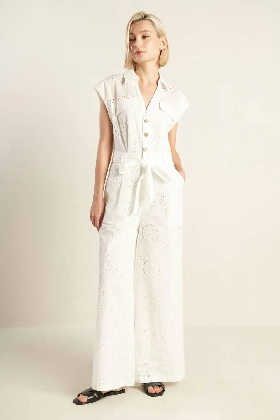 Know Better Woven Eyelet Jumpsuit sold by Zulily product image thumbnail 4