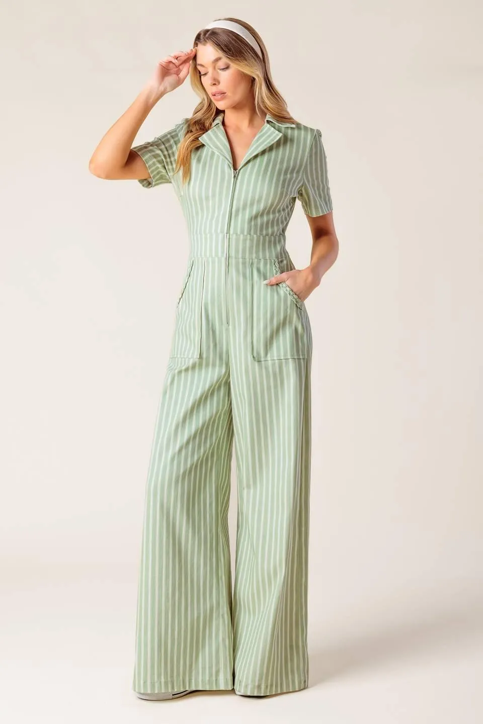 Count Me in Olive Woven Jumpsuit sold by Zulily product image thumbnail 4