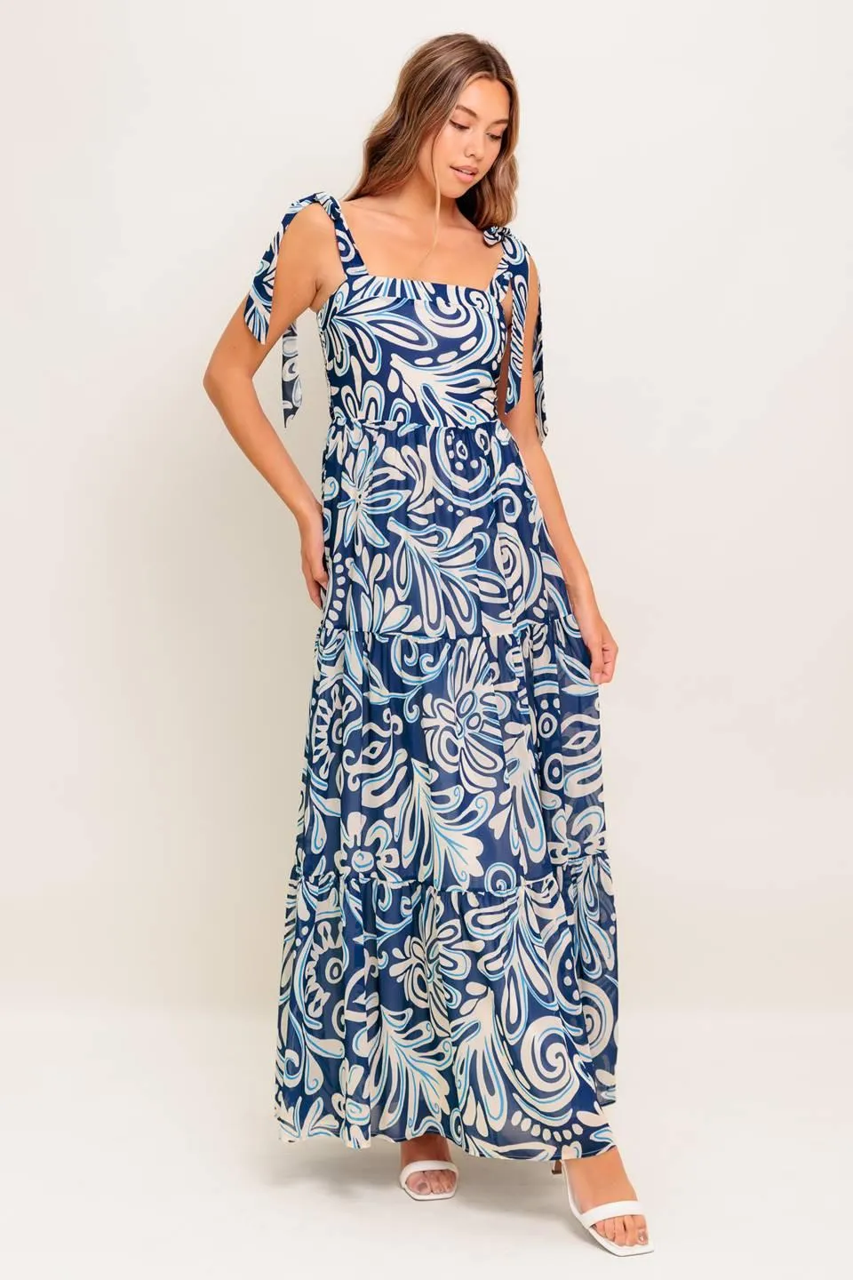 Island Serenade Navy Woven Maxi Dress sold by Zulily product image thumbnail 3
