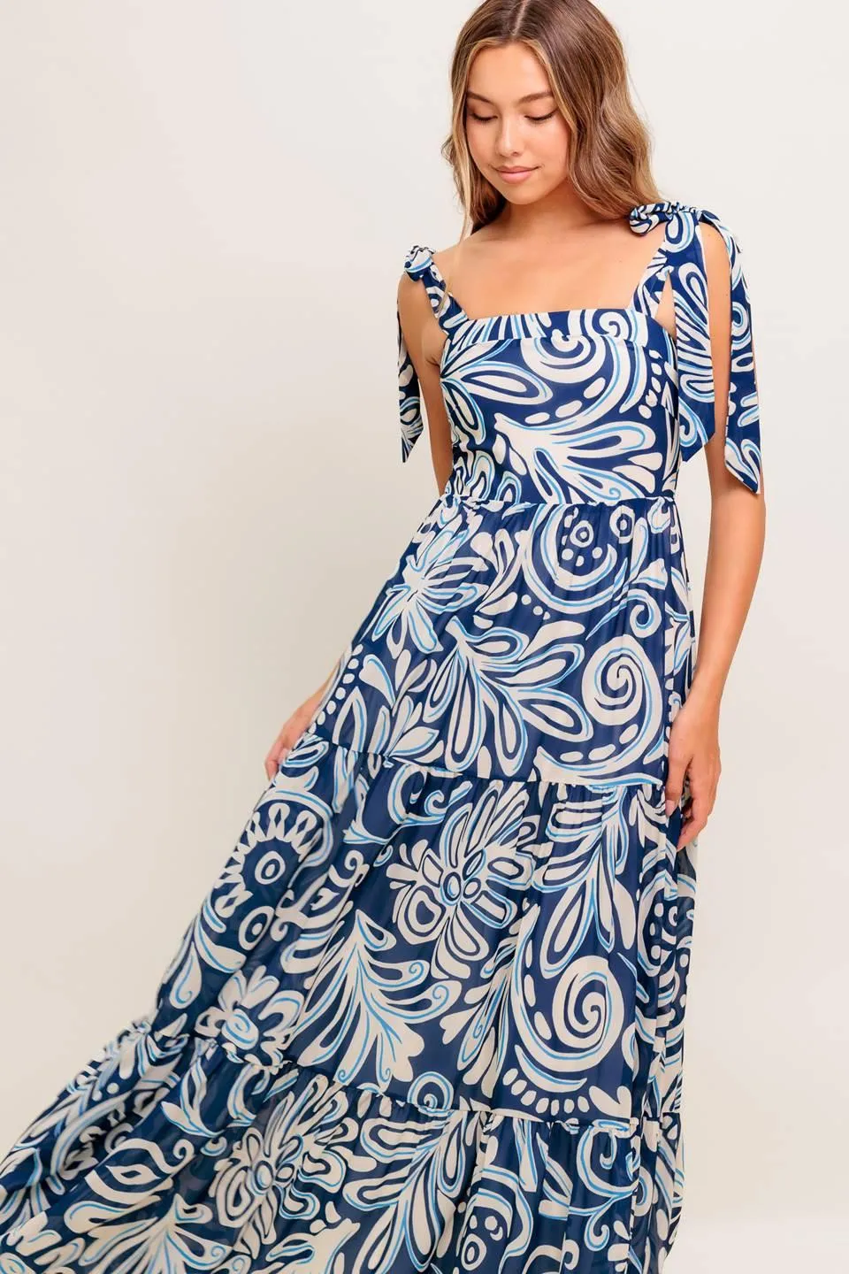 Island Serenade Navy Woven Maxi Dress sold by Zulily product image thumbnail 4