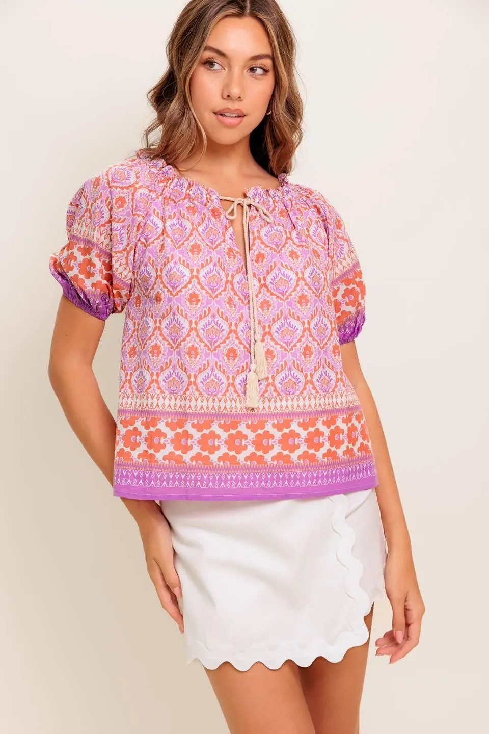 Whispering Lavender Woven Top sold by Zulily product image thumbnail 2