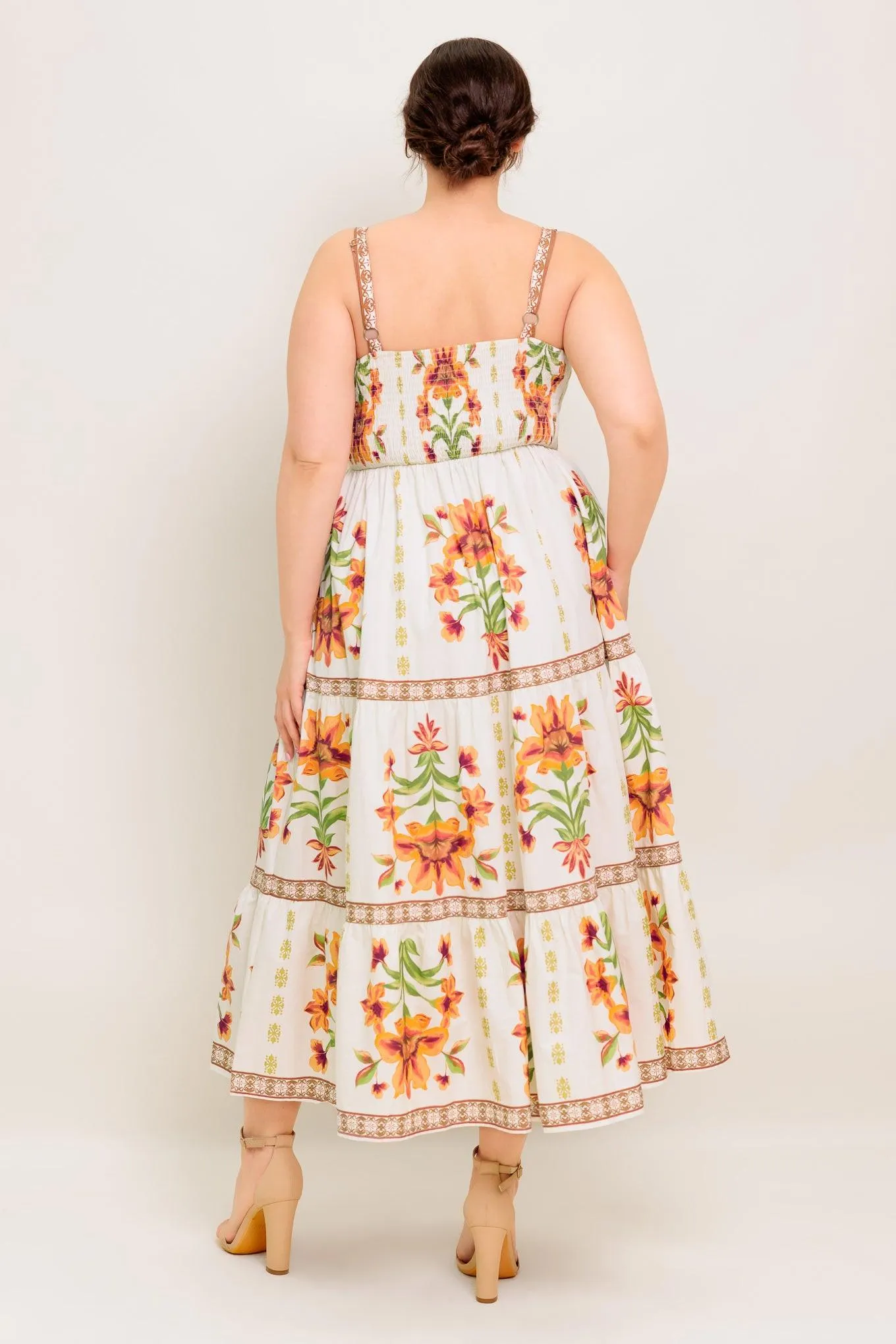 Loveliest Muse Ivory Woven Midi Dress sold by Zulily product image thumbnail 4