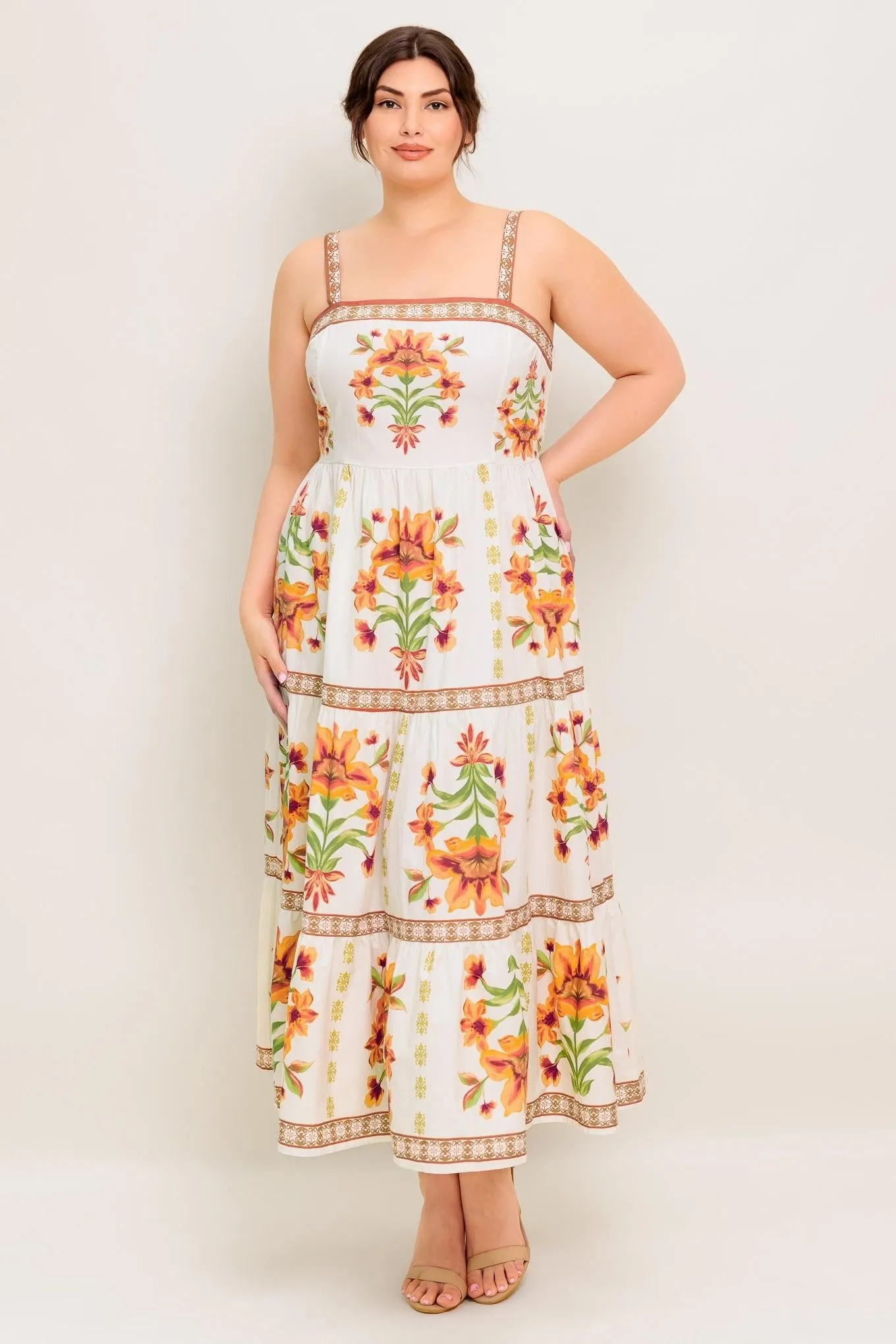 Loveliest Muse Ivory Woven Midi Dress sold by Zulily product image thumbnail 5