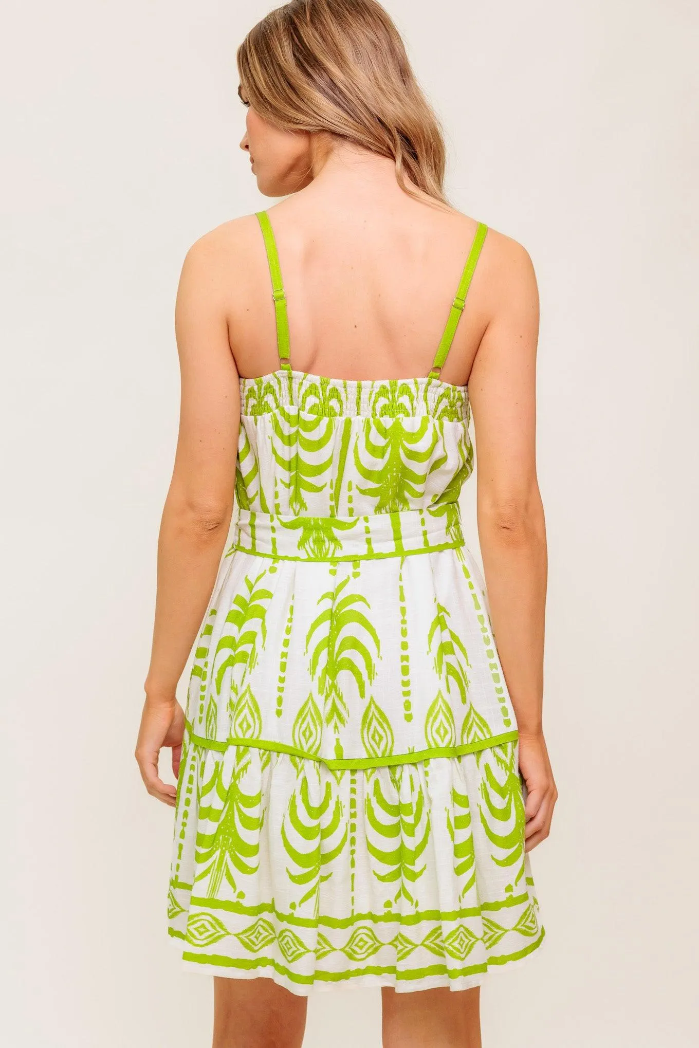 Sundown Charm Green Woven Mini Dress sold by Zulily product image thumbnail 5