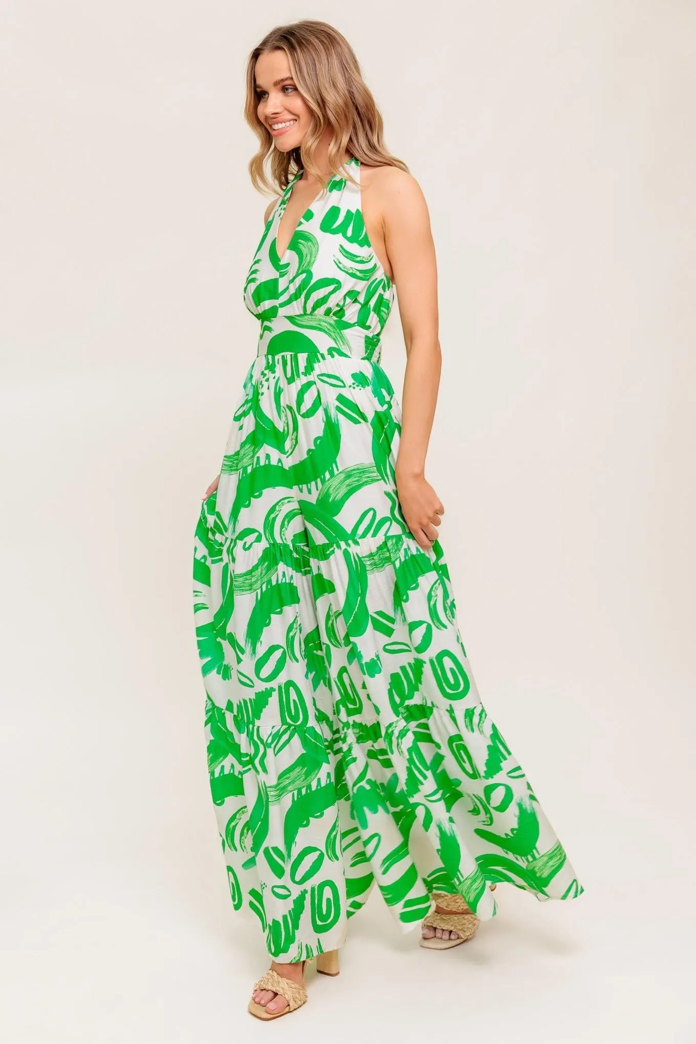 Garden Whisper Green Woven Jumpsuit sold by Zulily product image thumbnail 5