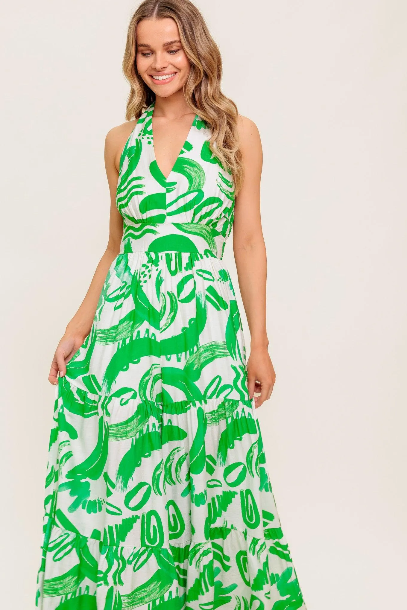 Garden Whisper Green Woven Jumpsuit sold by Zulily product image thumbnail 3