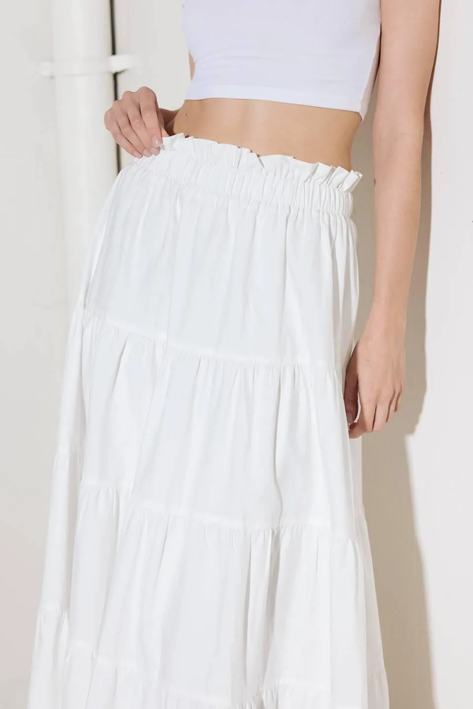 Slow Down in White Woven Maxi Skirt sold by Zulily product image thumbnail 2