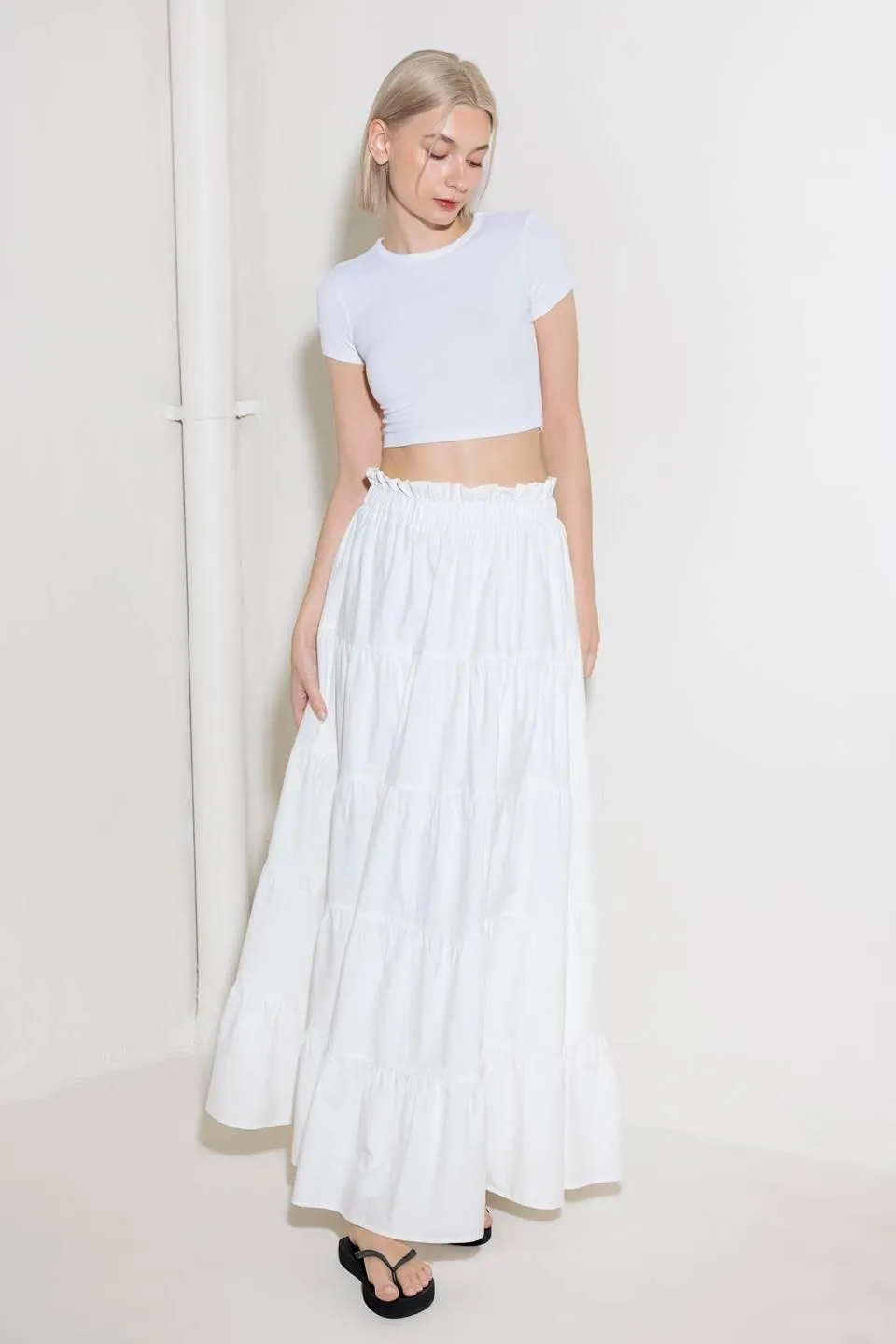 Slow Down in White Woven Maxi Skirt sold by Zulily product image thumbnail 4