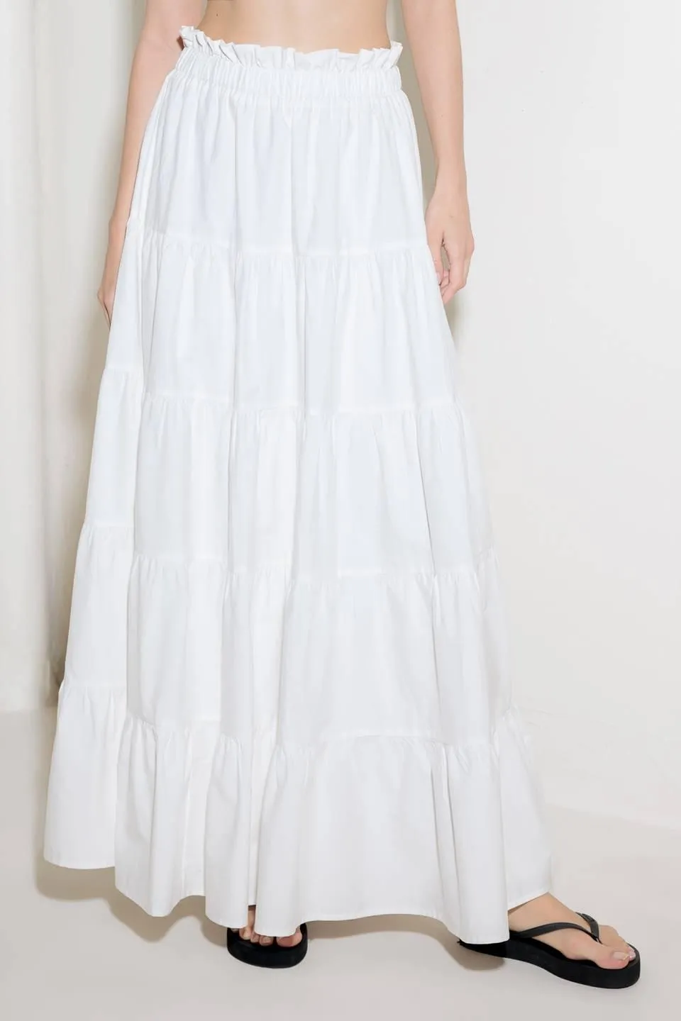 Slow Down in White Woven Maxi Skirt sold by Zulily