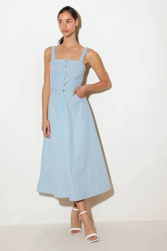 Carefree Daisy Woven Midi Dress made by Flying Tomato