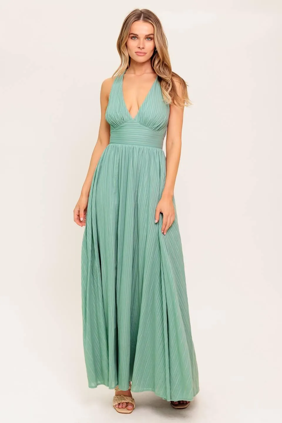 Sunshine on My Mind Sage Woven Maxi Dress sold by Zulily product image thumbnail 4