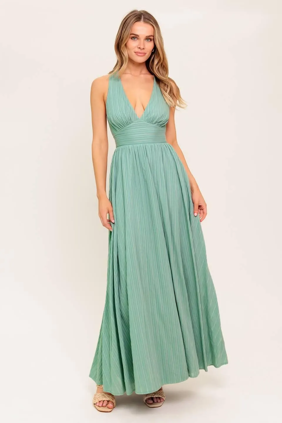 Sunshine on My Mind Sage Woven Maxi Dress sold by Zulily
