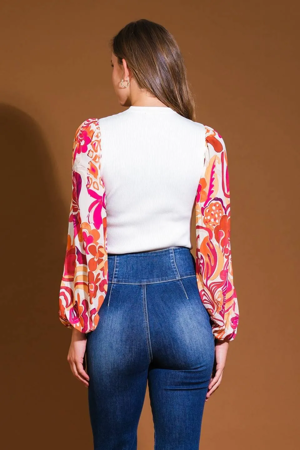 Majestic Flow Sweater Woven Top sold by Zulily product image thumbnail 2