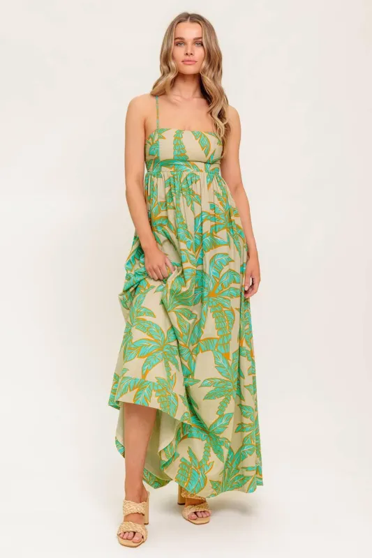 Blossom Spell Woven Maxi Dress made by Flying Tomato