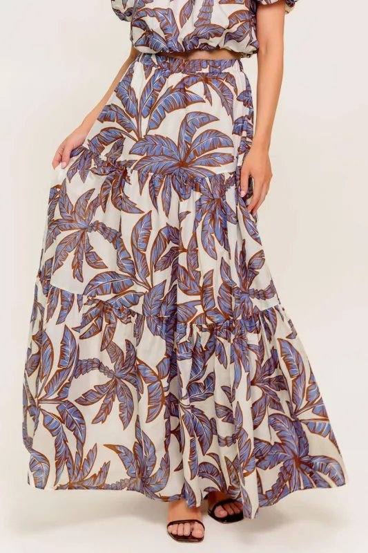 Petal Waltz Woven Maxi Skirt made by Flying Tomato