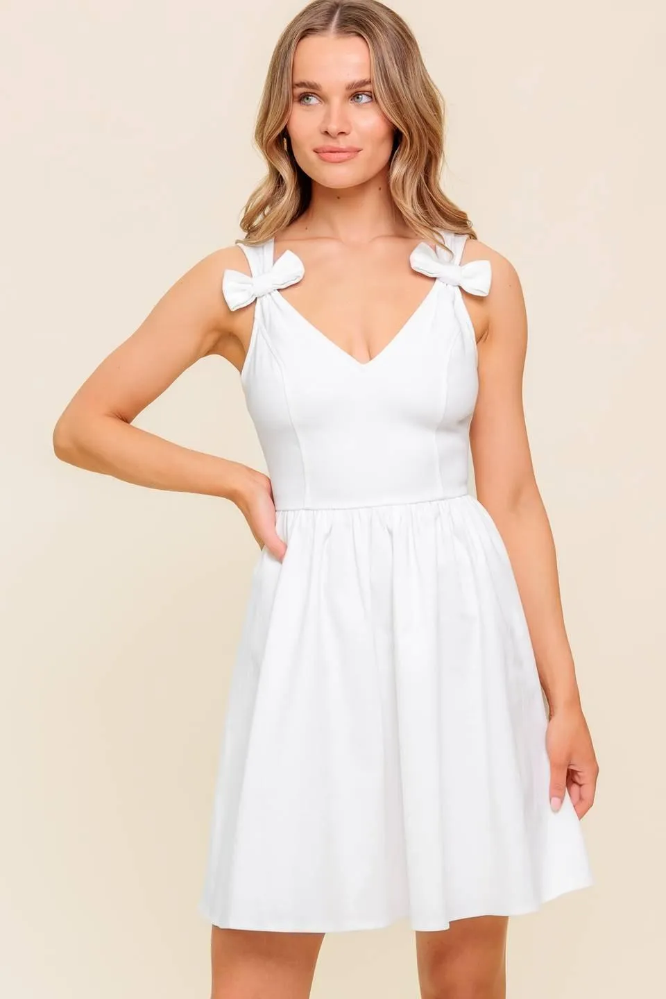 Lovable Spirit White Denim Woven Mini Dress sold by Zulily product image thumbnail 4