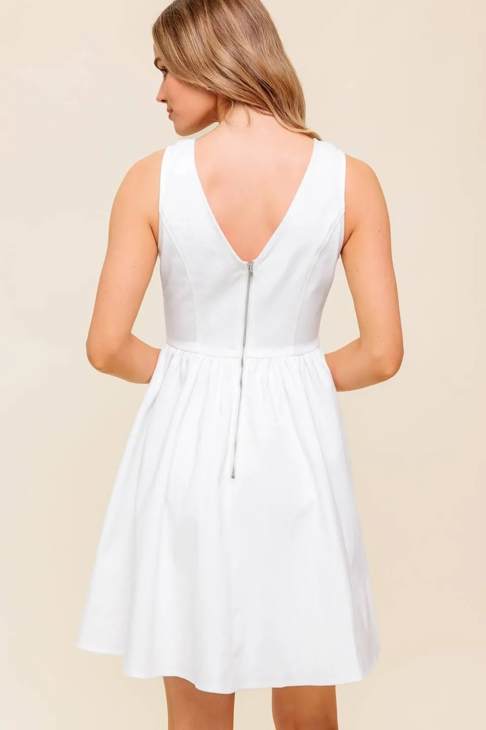 Lovable Spirit White Denim Woven Mini Dress sold by Zulily product image thumbnail 5