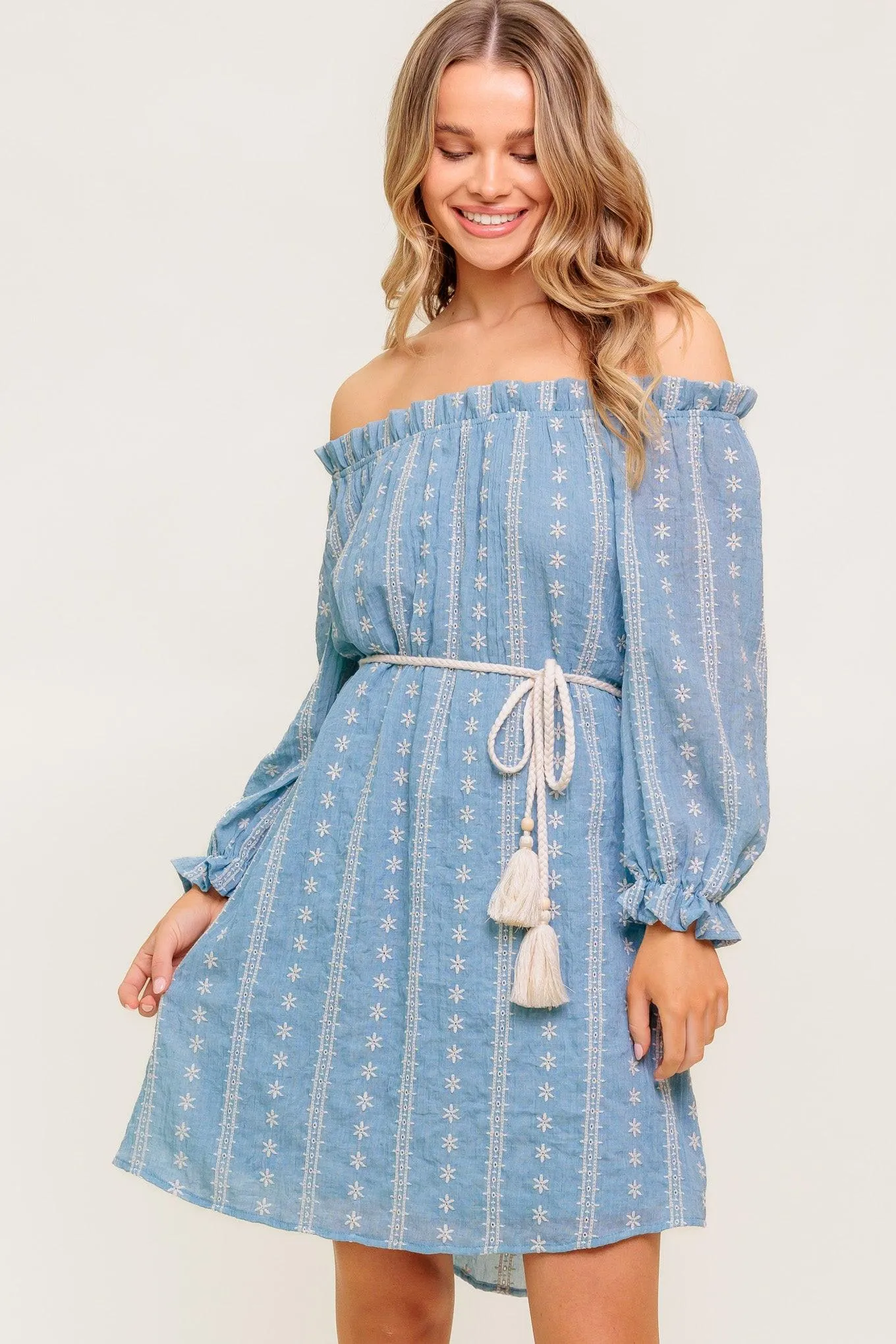 No More Cloudy Skies Woven Mini Dress sold by Zulily