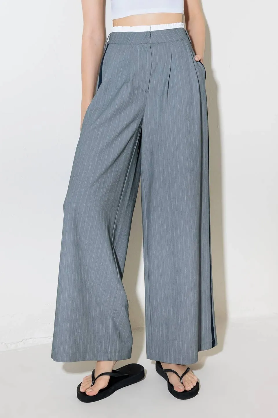 Smile Bright in Grey Woven Pants sold by Zulily product image thumbnail 3