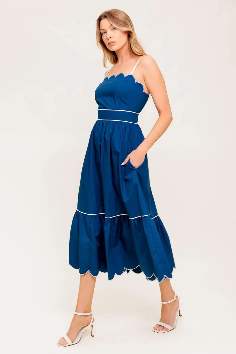 Rustic Dream Navy Woven Midi Dress sold by Zulily product image thumbnail 5