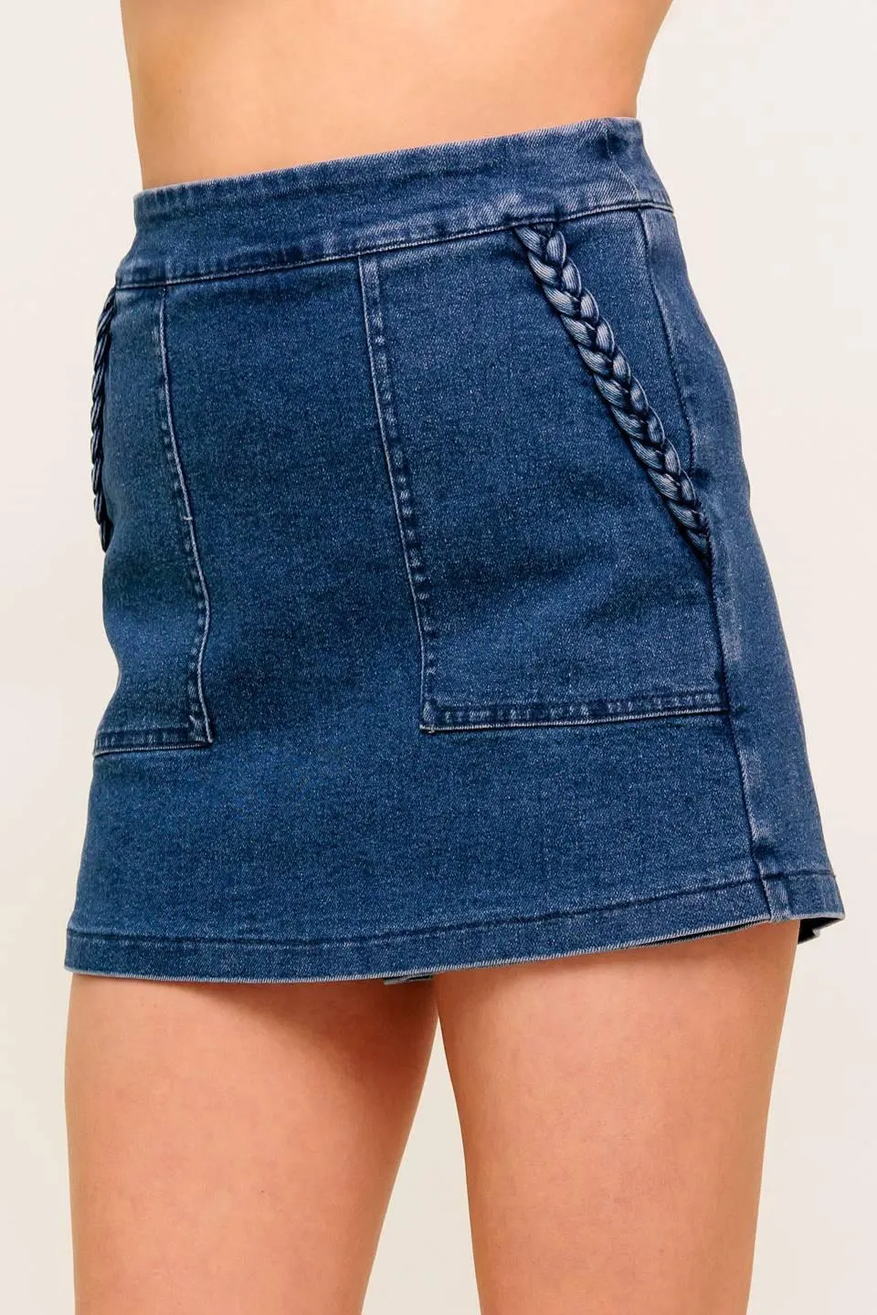 Moonlight Embrace Medium Indigo Denim Skort sold by Zulily product image thumbnail 5