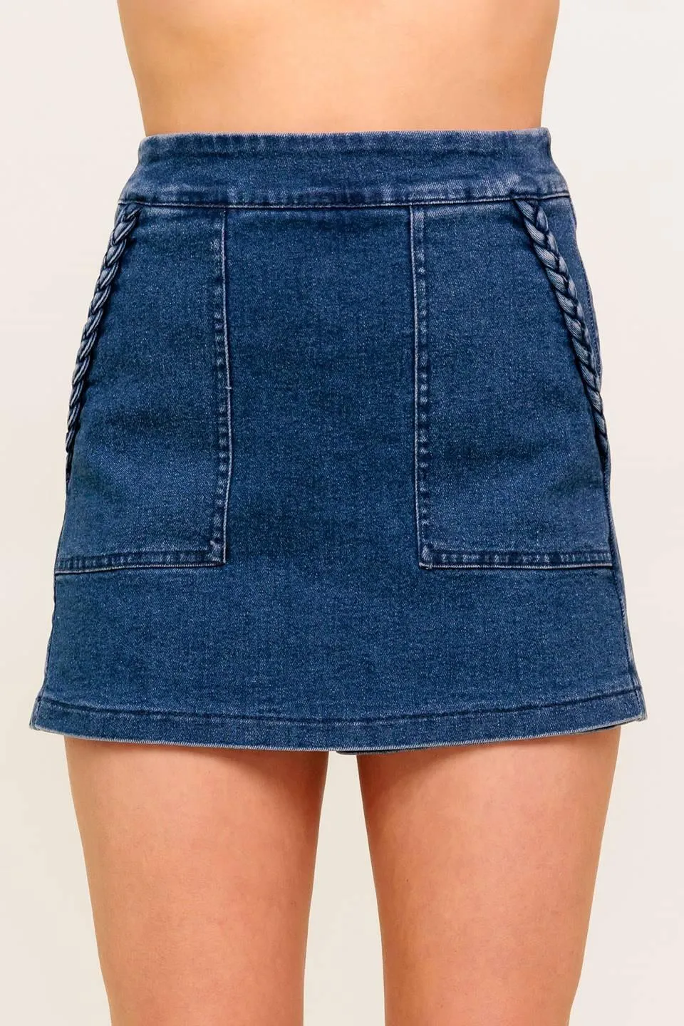 Moonlight Embrace Medium Indigo Denim Skort sold by Zulily
