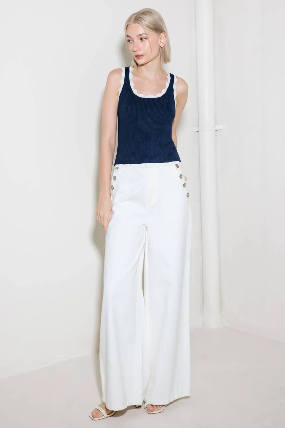Deep Connection Navy Knit Tank Top sold by Zulily product image thumbnail 3