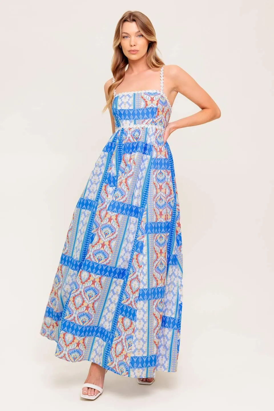 Lasting Magic Blue Woven Maxi Dress sold by Zulily product image thumbnail 3