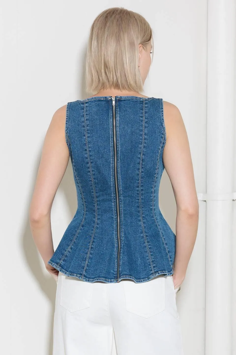 Enduring Spark Blue Denim Top sold by Zulily product image thumbnail 5