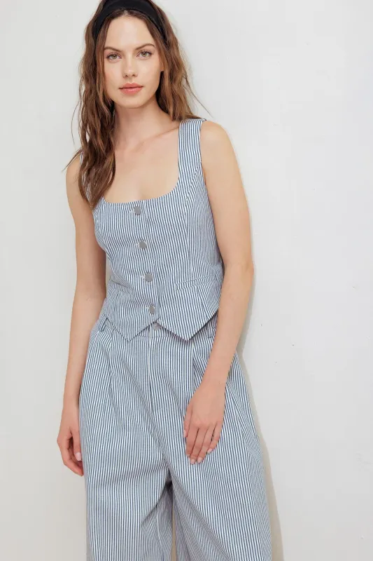Coastal Chic Woven Vest made by Flying Tomato