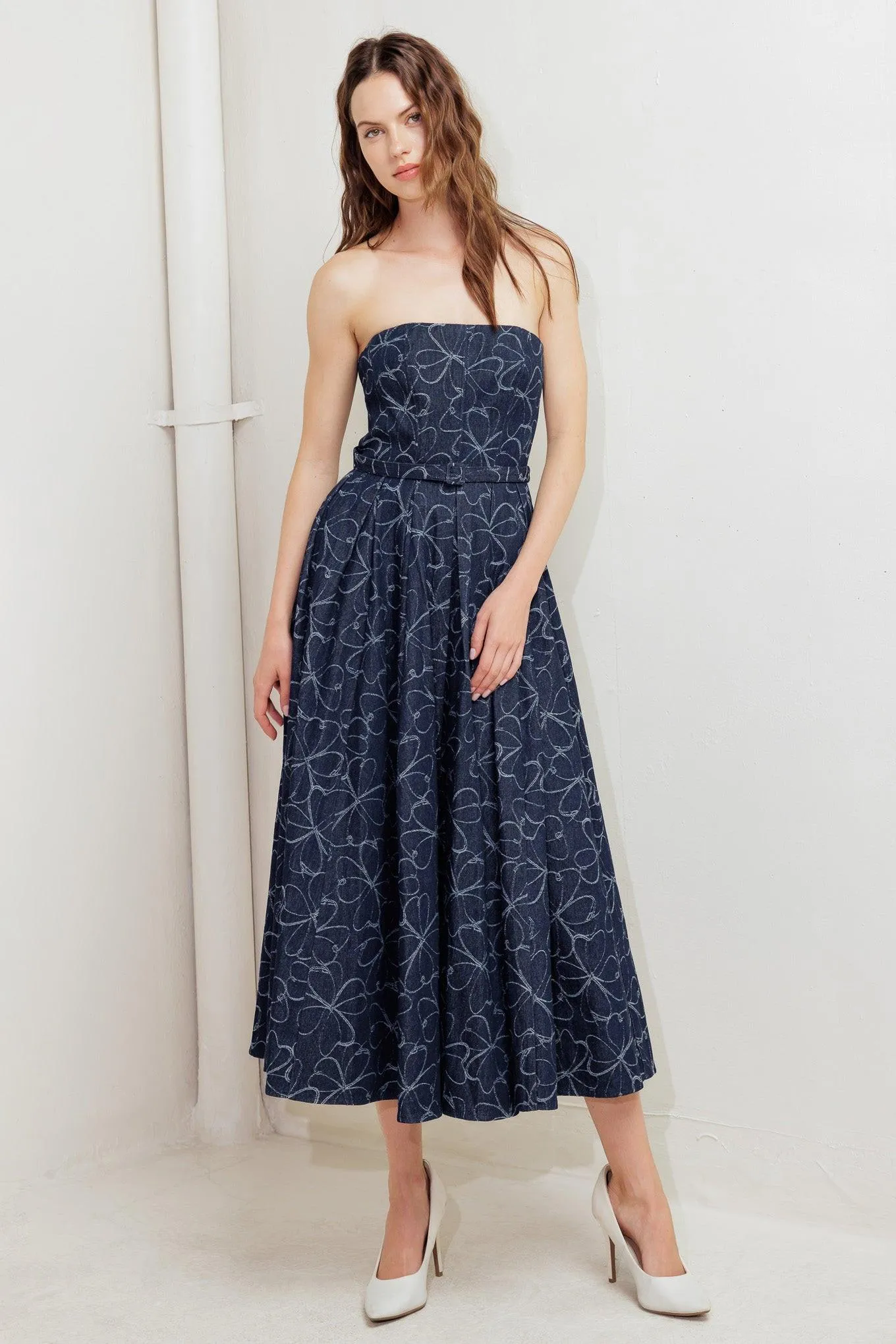 Moondust Garden Denim Midi Dress sold by Zulily