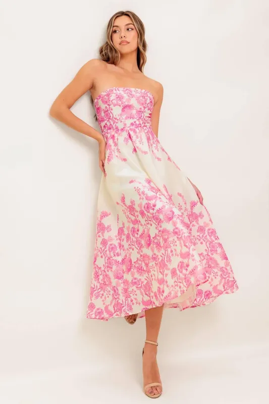 Coco Locos Woven Midi Dress made by Flying Tomato