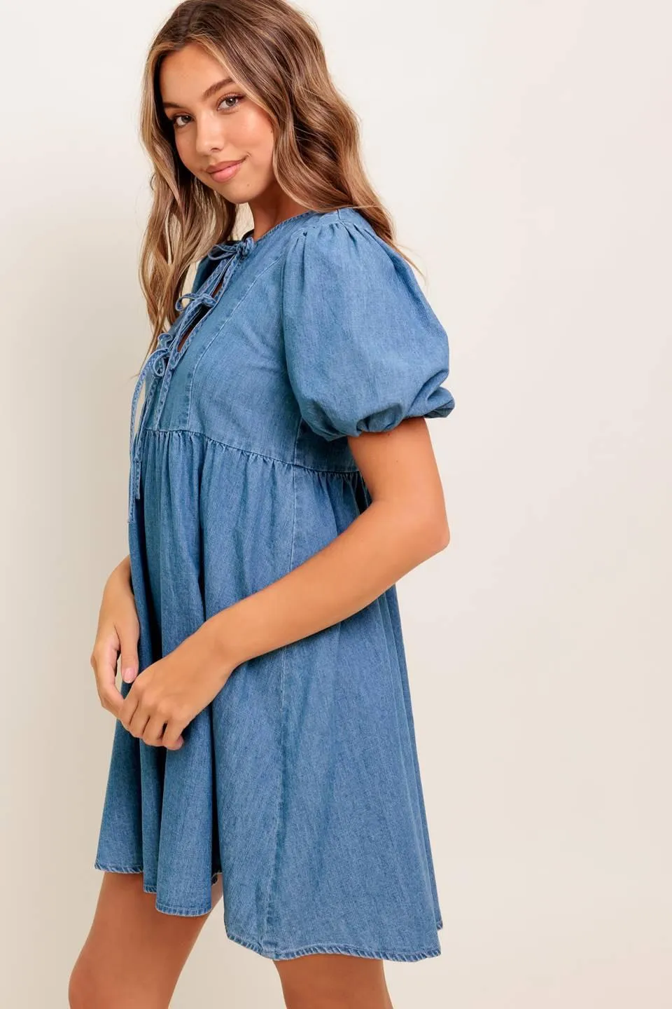 Sunset Getaway Denim Mini Dress sold by Zulily product image thumbnail 5