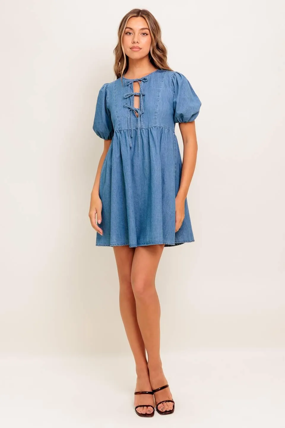 Sunset Getaway Denim Mini Dress sold by Zulily product image thumbnail 2