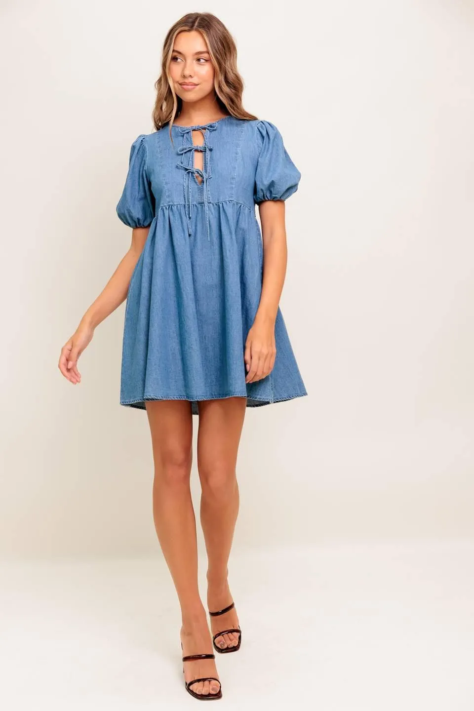 Sunset Getaway Denim Mini Dress sold by Zulily product image thumbnail 4