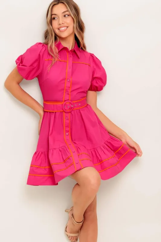 Paradise Found Woven Mini Dress made by Flying Tomato