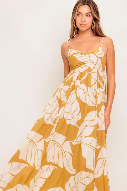 Heart of Hydrangea Woven Maxi Dress made by Flying Tomato