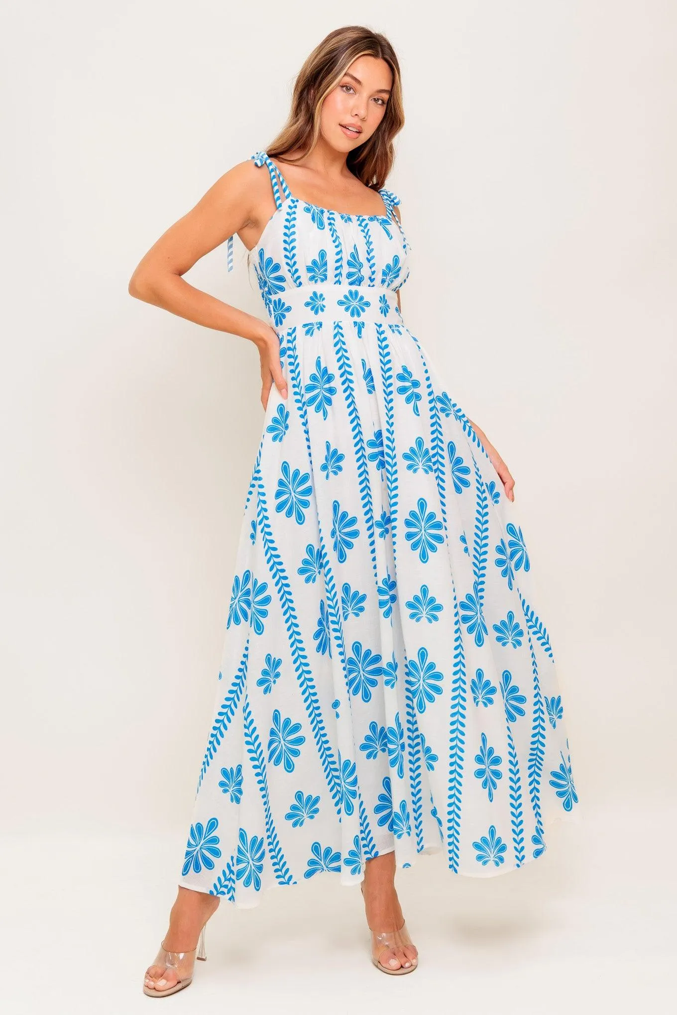 Blue Noir Floral Woven Maxi Dress sold by Zulily product image thumbnail 3