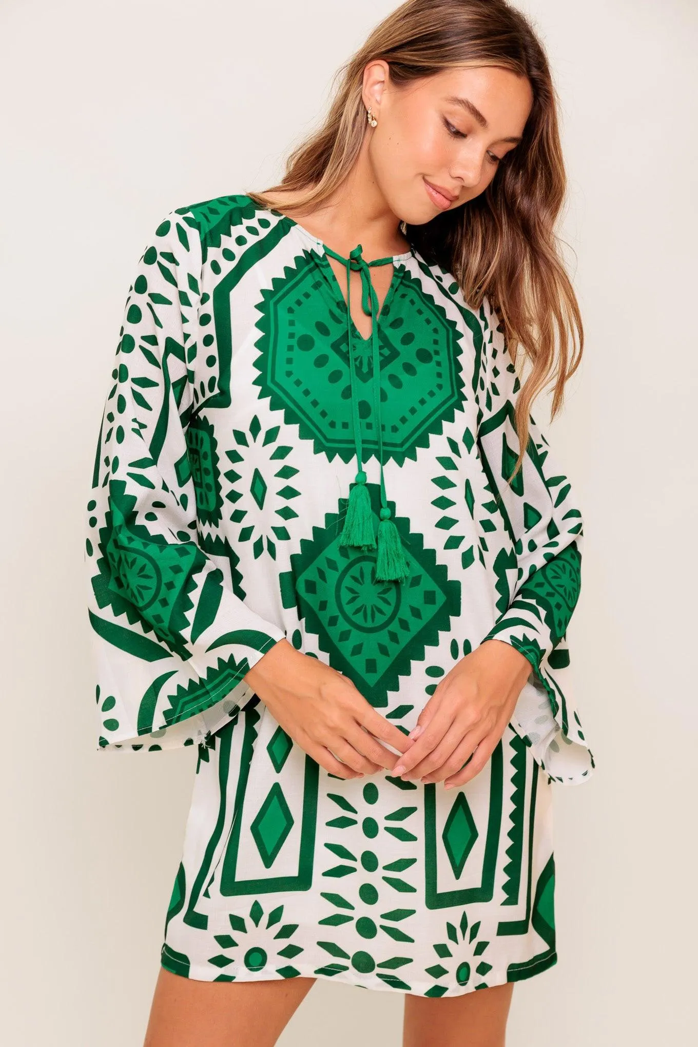 Emerald Terra Tunic Woven Mini Dress sold by Zulily product image thumbnail 5