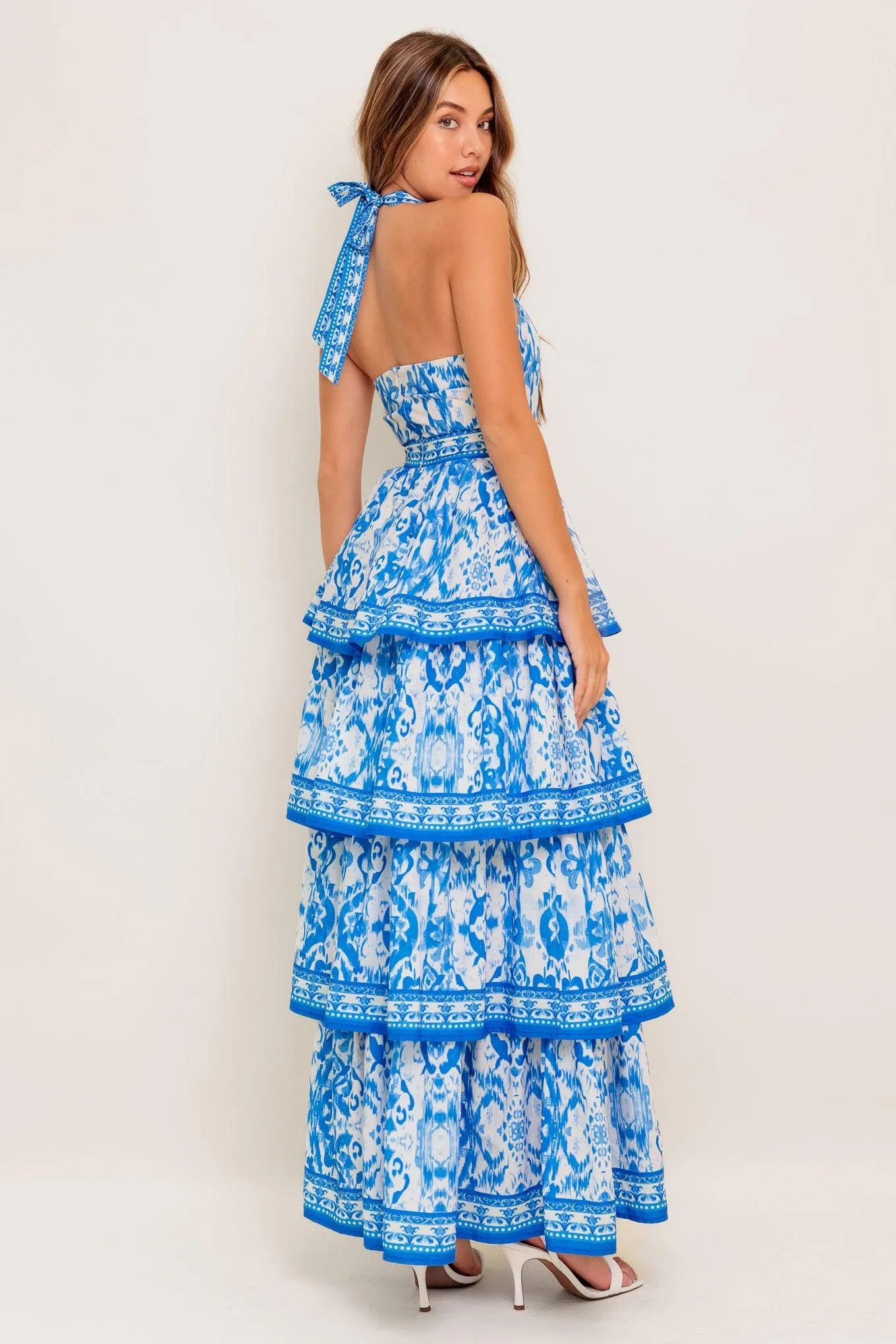 Blushing Blossom Blue Woven Maxi Dress sold by Zulily product image thumbnail 2