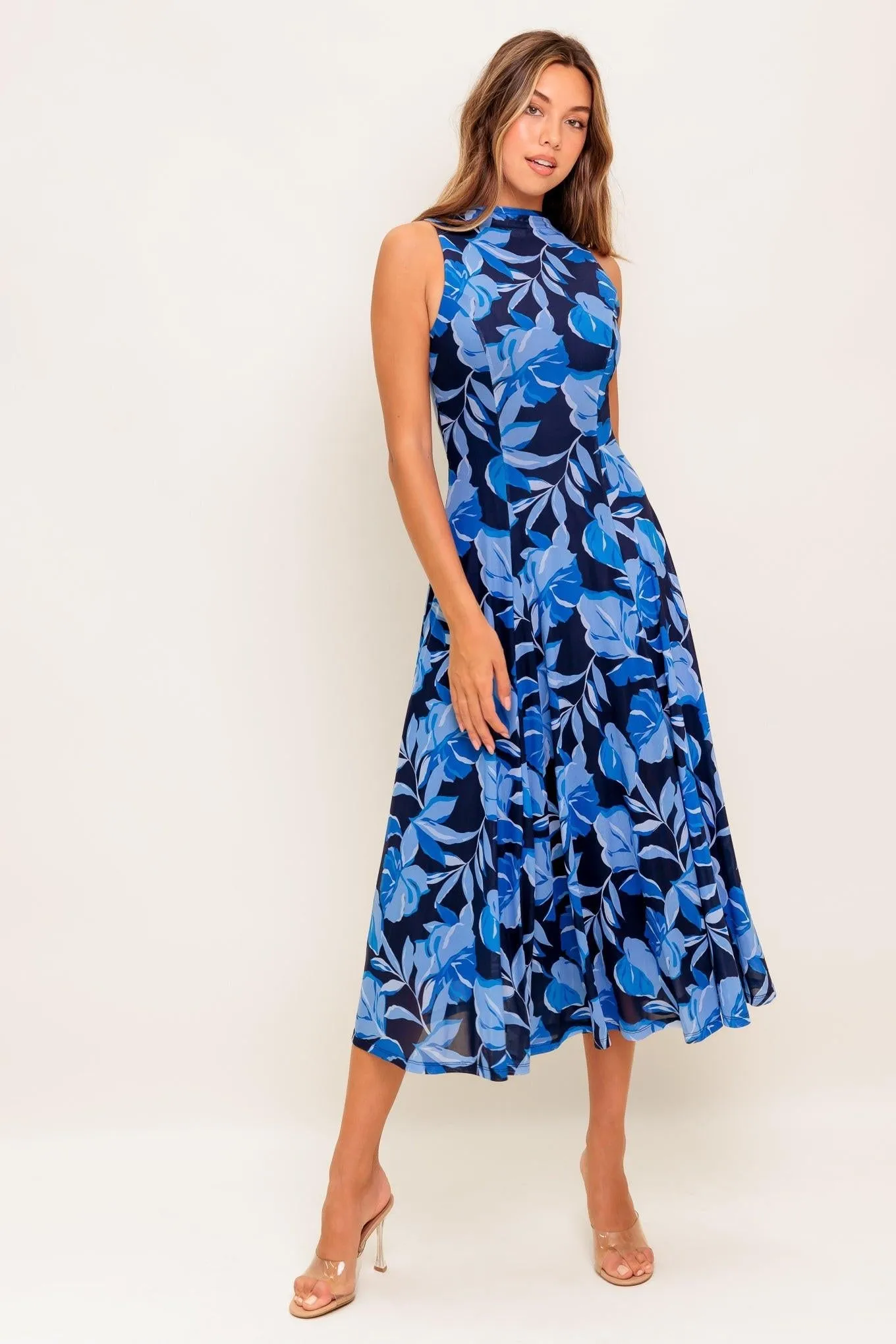 Midnight Bloom Woven Midi Dress sold by Zulily product image thumbnail 4