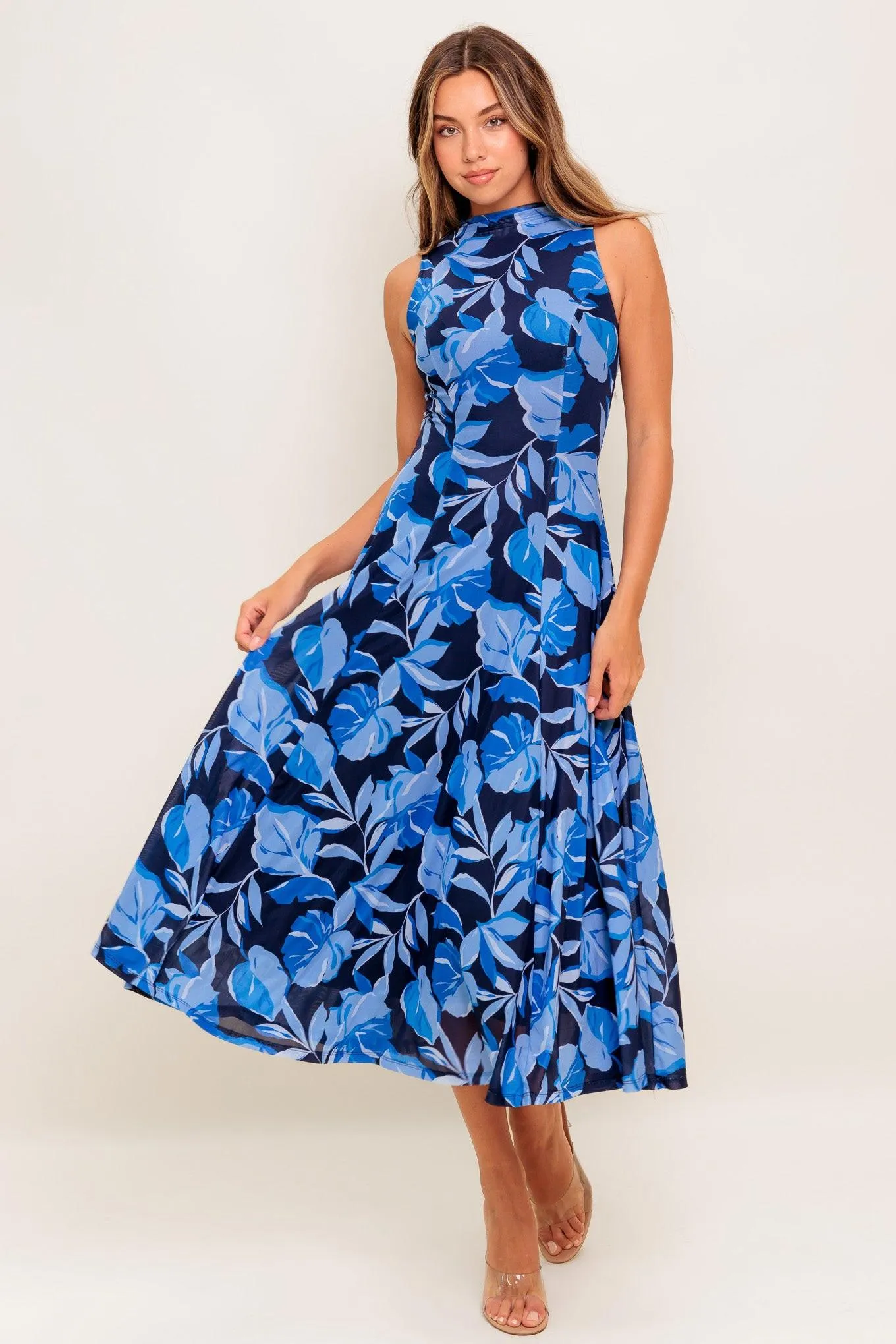 Midnight Bloom Woven Midi Dress sold by Zulily