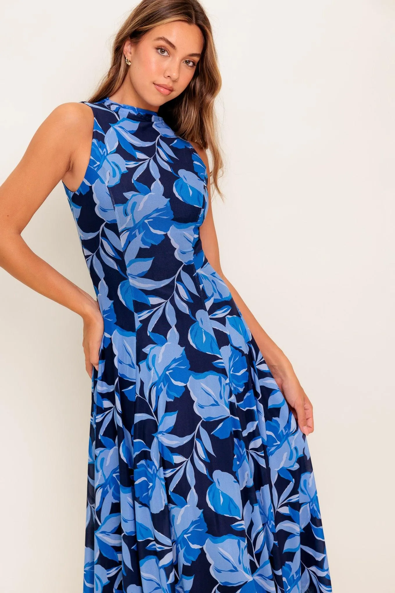 Midnight Bloom Woven Midi Dress sold by Zulily product image thumbnail 5